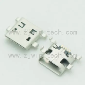 1000PCS Micro USB Jack2.0 comprimat telefon de încărcare priză 5pin BAIE (CHIUVETA TIP Oblic) super mici montare conector USB feminin