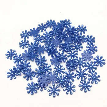1000pcs Roz/albastru 15mm Fulg de nea de Floare Flatbacks Perla Emebellishments Crăciun Cabochons Meserii Scrapbooking