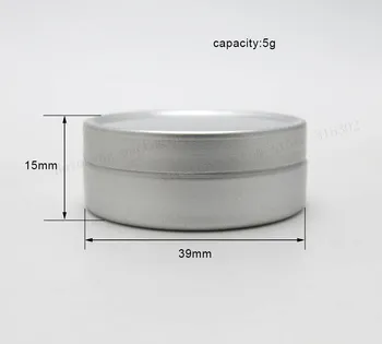 100buc 10G Aluminiu Borcan 10cc metal Cosmetice de Ambalare Container,1/3oz produse cosmetice profesionale container