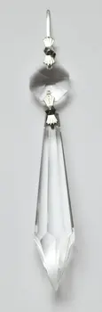 100BUC 38mm fatetate de Cristal candelabru tunderea Prismă cu Octogon șirag de mărgele ghirlanda Pandantiv pentru petrecerea de Nunta tort fân decortaion