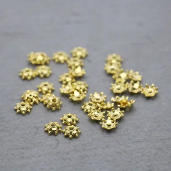 100BUC Accesorii pentru Accesoriu Snap butonul Metalic de Aur-Culoare DIY Separator de 8mm margele de Prelucrare piese metalice de Luare de Bijuterii de Design