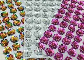 100buc Aplicatiile de patch-uri de flori Margele paiete patch-uri de Îmbrăcăminte decorativă Națională accesorii stick pe coase pe