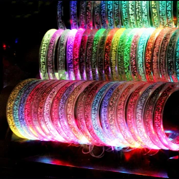 100buc/lot LED bratara aprinde intermitent Stralucitoare bratara Clipește Cristal Petrecere Noutate jucarii copii Disco Cadou de Crăciun Lumini