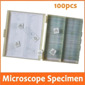 100buc Profesionale Student Sticlă Optică Flori, Insecte, Animale Plante Laborator microscop specimen Bio-lame de microscop pentru Școală