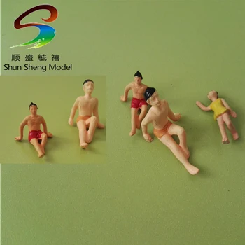 100buc scara 1/100 model de culoare din plastic înot figura model de om