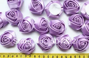 100buc tesatura Satin Rose Floare 4cm lavanda Laminate Rozete diy alegi culori