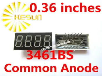 100BUC x 0.36 inch Rosu Anod Comun 4 Digital Tub 3461BS Modul de Afișaj LED