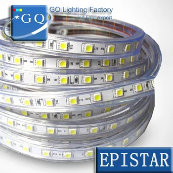100mfactory vânzare 5050 LED, banda flexibila LED-uri panglică lampa 5050 led string-ribbon pachet 220v 230v 240v 60leds/m rezistent la apa