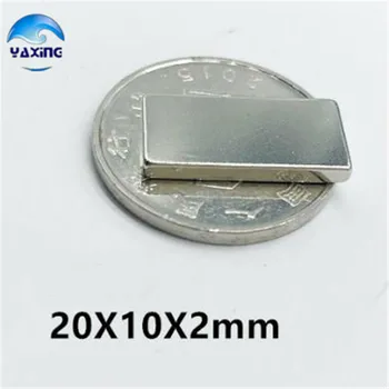 100pc magnet neodim bloc 20 x 10 x 2 mm, Super-Puternic de pământuri Rare Magnet Permanet Puternici Magneți din Neodim Bloc