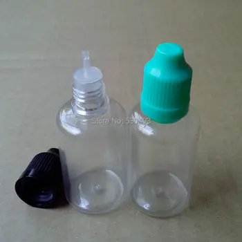 10buc 50ml Flacon Gol de Greu Plastic PET Dropper Sticla clara Cu protecție pentru copii Lungă Sfat Pentru E-Lichid Sticle Rapid de Transport maritim