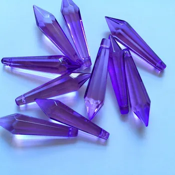 10buc 55*10MM Violet Inchis cu Cristale de Sticlă Candelabru Prisme Părți sloi de gheață Pandantive Suspendate Pentru Petrecerea de Nunta de Decorare