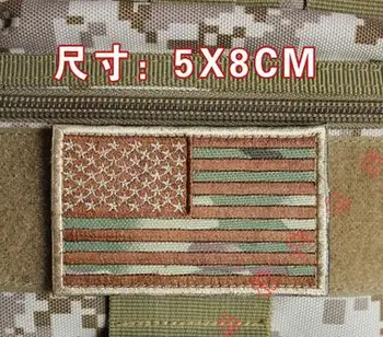10buc Broderie US Flag Patch-uri 3d Camuflaj America Pavilion Tactice Patch Cârlig Și Bucle Pânză Moralul Banderola de Lupta Armata Insigna