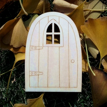 10buc din Lemn in Miniatura Zână Grădină Semne Fab pentru Usi Hobbit Elf Gol Ambarcațiuni DIY Favoarea Înfrumusețarea Decupaje Placa de Lemn