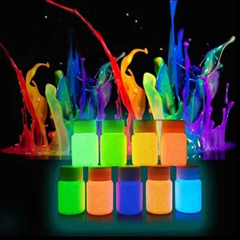 10buc Fluorescente Decor Praf Fosforescent DIY Unghii Corpul Petrecere Acoperire cu Fosfor Luminos Puternic Noctilucent Praf de Pigment