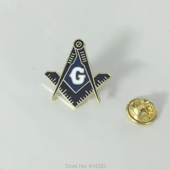 10buc Francmasoneria Greu de Email Broșe Insigna Masonice Pin Rever Patrati si Busola Cloisonne Albastru G Lodge Masoni