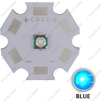 10buc/lot! Cree XLamp XP-E XPE Culoare Albastru 470NM-475NM 3W de Mare Putere cu LED-Diodă Emițătoare pe 8 mm 12 mm 14 mm 16 mm 20 mm PCB Radiator