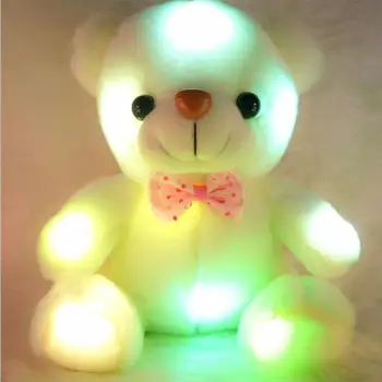 10buc/lot lKids Jucării Brinquedos Cadou Luminos Perna Jucarii de Craciun Perna de Lumină Led Pernă de Pluș Teddy Colorate Tedy Bear