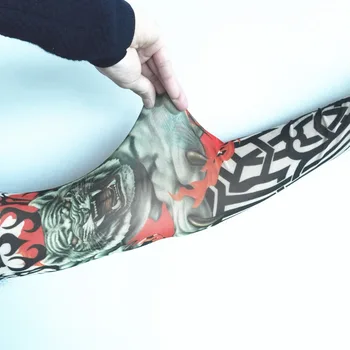 (10buc/Pachet) Nou Amestecat 92%Nailon Elastic Fals Tatuaj Temporar Maneca Modele Corpului Braț Picior Ciorapi de Tatuaj pentru Barbati Femei