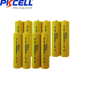10buc PKCELL Ni-cd baterii AAA 1.2 V 400mah Baterie Reîncărcabilă butonul de sus pentru camera foto,jucarii etc