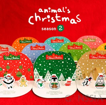 10buc/set Nou om de Zăpadă Drăguț de Crăciun plic + felicitare + Autocolant Kawaii este pentru papetărie, rechizite școlare (tt-1902)