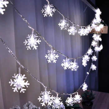 10M 100LED forma de fulg de nea Crăciun, lumini de Perdea Șir Lumina gradina decor pentru nunta consumabile partid ziua de nastere