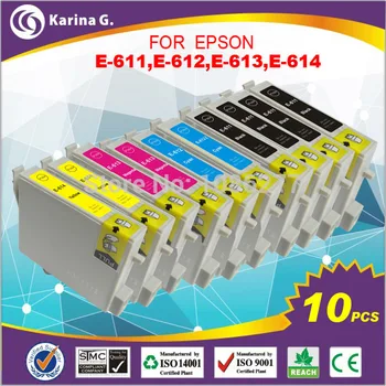 10X Înlocuirea Cartușelor de Cerneală Pentru EPSON T0611 T0612 T0613 T0614 Pentru DX4800+ DX4850 DX4850+
