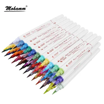 12/24/36 Culori STA Perie Acuarelă Pen Set Perie Colorat Markerul de Moale Pictura Caligrafie Perfectă pentru Artiști Schiță