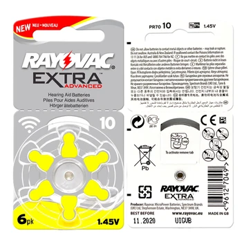 120Pcs/Lot RAYOVAC EXTRA auditiv Baterii A13 13a PR48 ZA13 a312 312a PR41 ZA312 a10 10a PR70 ZA10 Baterii Zinc Aer