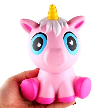 14cm Lovely Pink Unicorn Crema Parfumat Squishy Glume cadouri Lent în Creștere Stoarce Jucărie Pentru Copii Anti Stres