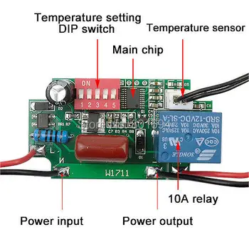 -15~70 Grade Celsius 12V Reglabil Microcalculator Cool/Heat regulator de Temperatură Comutator MCU Termostat de Instrucțiuni