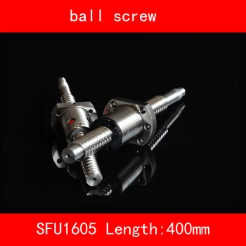 16 mm Șurub cu Bile Laminate SFU1605 lungime 400mm 500mm+1605 Flanșă single ballnut de imprimare 3d CNC piese de capăt standard BK/BF12