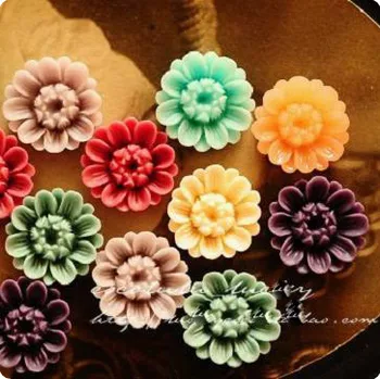 18mm Rășină Flori pandantive,Rășină Floare se amestecă culorile,rasina camee vintage pandantive,DIY moda bijuterii margele de rasina