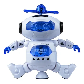 1buc Dans Robot Electronic de Mers pe jos Jucării Cu 360 de Rotație Inteligent de Muzică Ușoară Cadou Pentru Copii Astronaut Jucărie pentru Copil Cadou de Anul Nou