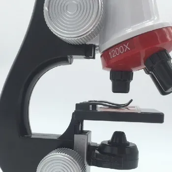 1buc Design Microscop 100X 400X 1200X Iluminate Microscop Biologic Monocular Pentru Educația Copiilor Jucărie Instrument