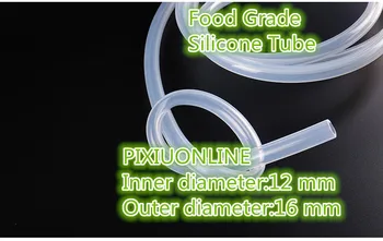 1BUC YT836 Importate Tub de Silicon de Calitate Alimentară Capilar Transparent Furtun 12 mm* 16 mm Sanitare Furtunuri 1Meter