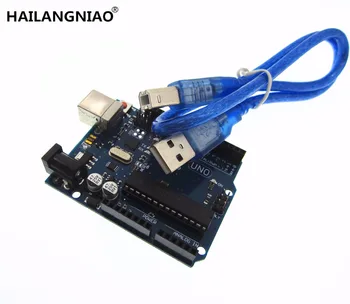 1lot=1 set =1buc UNO R3 MEGA328P ATMEGA16U2 Compatibil + 1buc Cablu USB