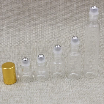 1ml,2ml,3ml,5ml,10ml Sticlă Sticle cu Role,Metal șirag de mărgele de Gol Clare Rola pe Sticla pentru Ulei Esential Mini Eșantion Flacon Cosmetic Pachet