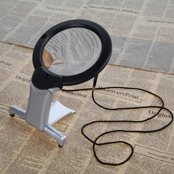 2.5X100mm Lumina LED Magnifier Lupă Mini Microscop de Buzunar Lectură Bijuterii Lupă Gât Atârna Greu Lentile de Rășină