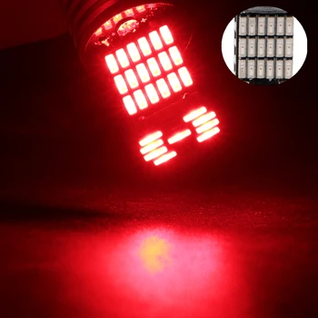 2 buc 12V 4014 45 SMD Chihlimbar Roșu, Alb 1156 BA15S BAY15D 1157 LED-uri Auto Bec Semnalizare Față, Lumini de Parcare, lumina de Rezervă de Lumină