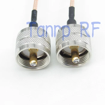 2 BUC 20CM Coadă coaxial cablu RG316 cablu de extensie 8INCH UHF plug de sex masculin să UHF plug de sex masculin RF adaptor conector