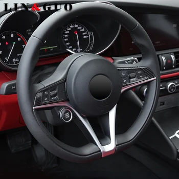 2 buc Auto reamenajate speciale din fibra de carbon volan autocolant se potrivesc pentru Alfa romeo giulia stelvio styling auto