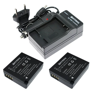 2 buc DMW-BLG10 BLG10E DMW-BLG10PP Baterie + Incarcator AC pentru Panasonic DMC-GF6 GF3 GF5 GX7 GX80 GX85 GX7 Mark II,DMC TX1 DMC-LX100