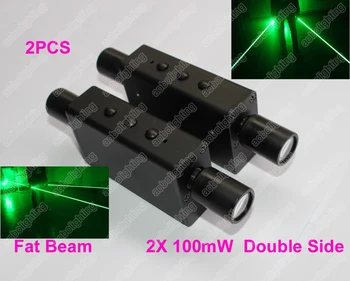 2 buc/lot Portabil Grăsime Fascicul de Lumină Laser 532nm Verde Reîncărcabilă Sabie cu Laser cap dublu Lazer Show de Iluminat Misto Faza cu Laser