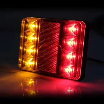 2 BUC/set Impermeabil 8 LED-uri lampa spate Rosu Galben lampă Spate Coada de Lumină 12V DC pentru Remorcă Camion cu Barca de Styling Auto Lumina de Avertizare