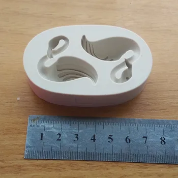 2 Gaura Flamingo în Formă de Mucegai Silicon Decorare Tort Fondant cookie-uri de instrumente 3D Silicon Mucegai Gumpaste Bomboane SQ17156