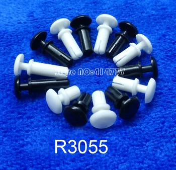 200pcs/lot R3055 R de tip nailon nituri de Plastic Alb/Negru Nailon Nituri