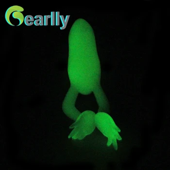 2016 30pcs/lot 7CM&10CM nou soft de pescuit luminos broasca verde momeala atrage lumina în întuneric