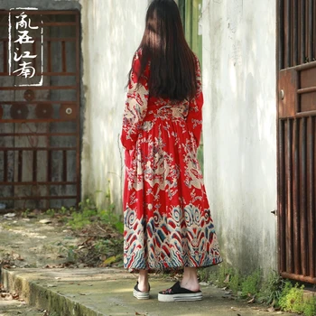 2016 de Primăvară stil Chinezesc dragon design rochie mandarin guler cordon lenjerie de pat din bumbac halat de 3 culori