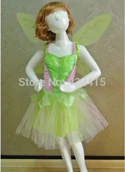 2016 Nou pentru copii fete de carnaval curcubeu Rochie de Cosplay Costum Rochie de Petrecere Tinker Bell Princess Dress Costum