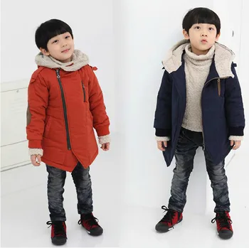 2017 Baieti din Bumbac de Moda de Iarnă Sacou&Uza,Copii coreeană Bumbac-Sacou captusit,Copii mantouri de Iarnă Caldă 4-10Y